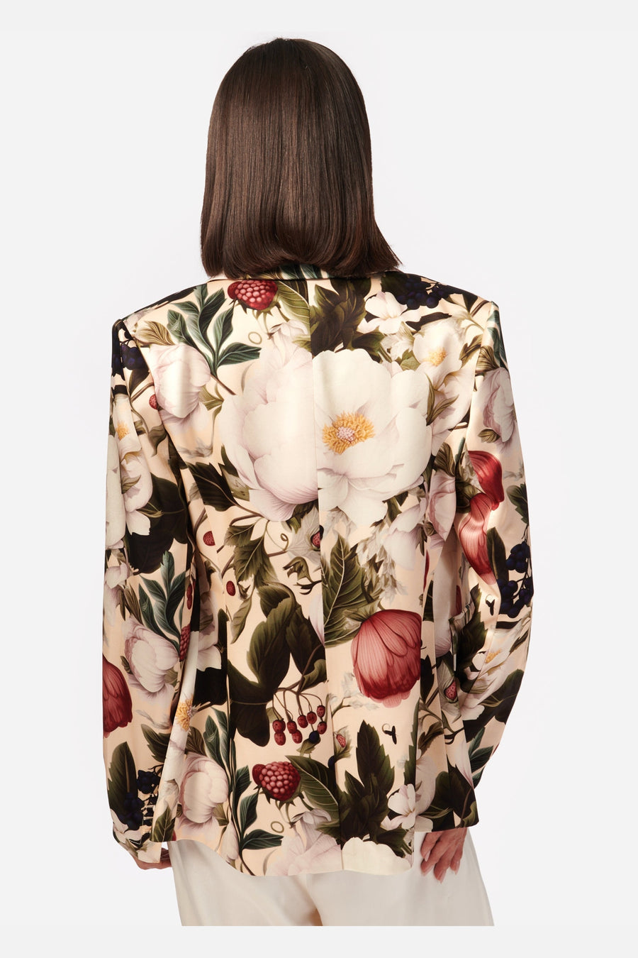 Camy NYC Zana Double Breasted Blazer in English Garden – detail