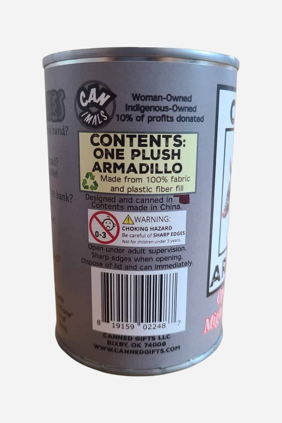 Canned Armadillo – flat lay