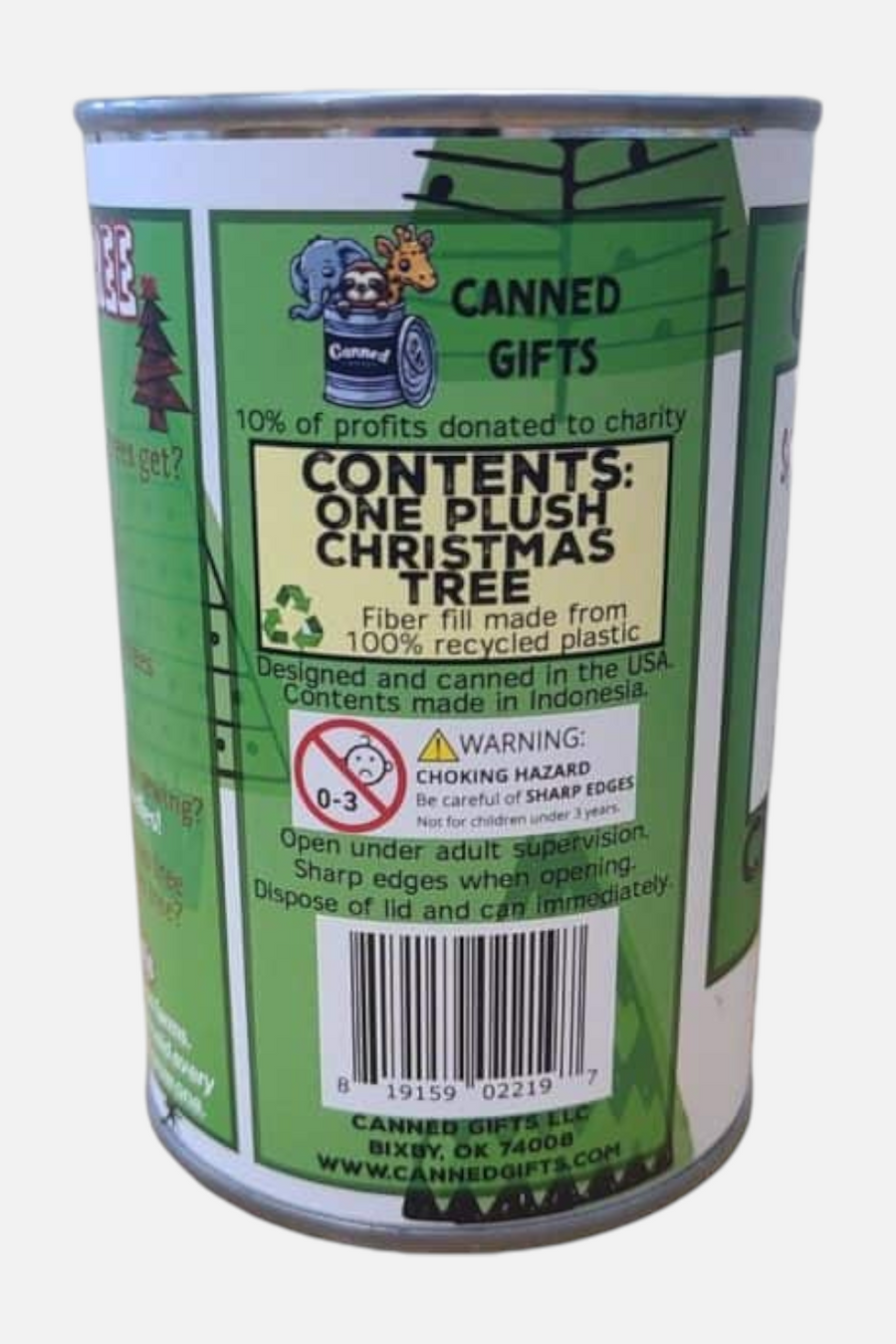 Canned Gifts Christmas Tree Toy – detail