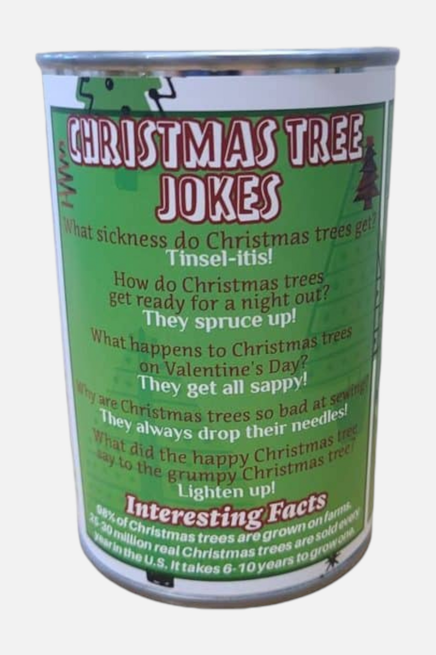 Canned Gifts Christmas Tree Toy – side view