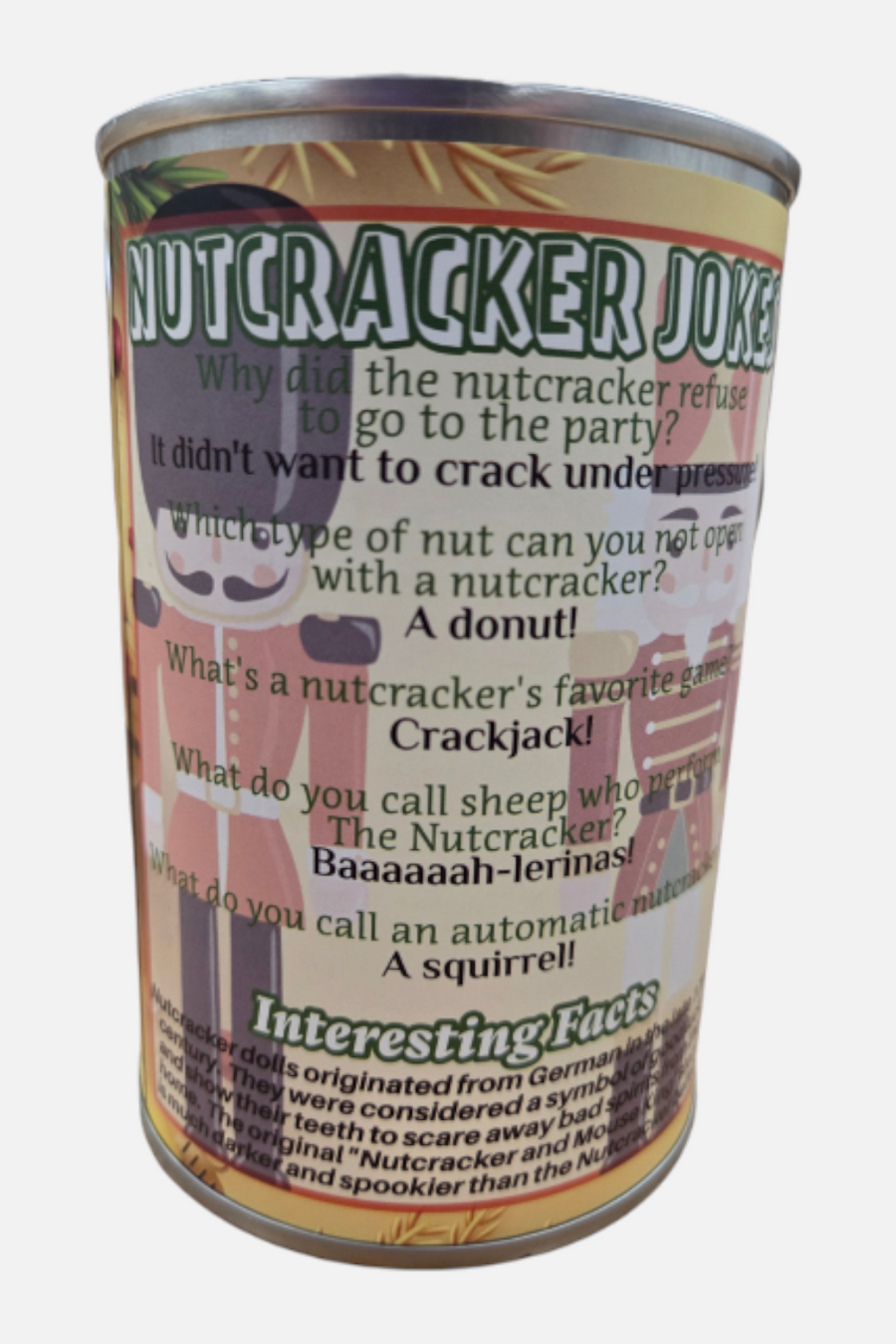 Canned Nutcracker Toy – detail