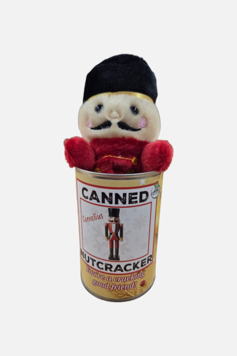Canned Nutcracker Toy – three-quarter view