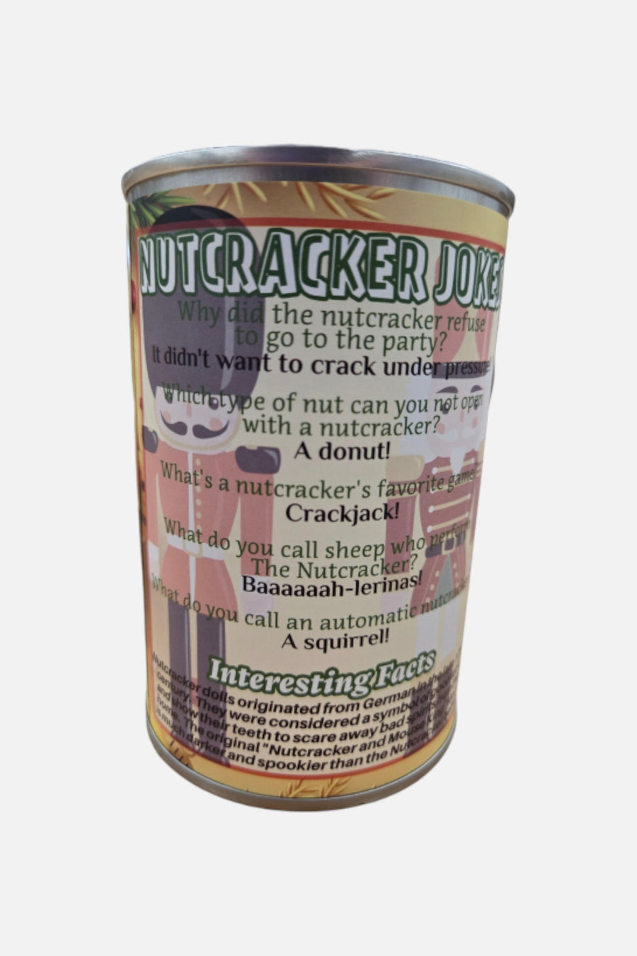 Canned Nutcracker Toy – side view