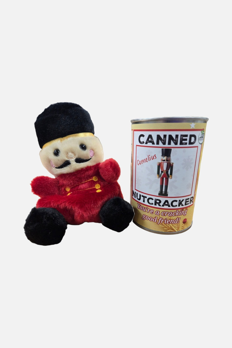 Canned Nutcracker Toy – three-quarter view