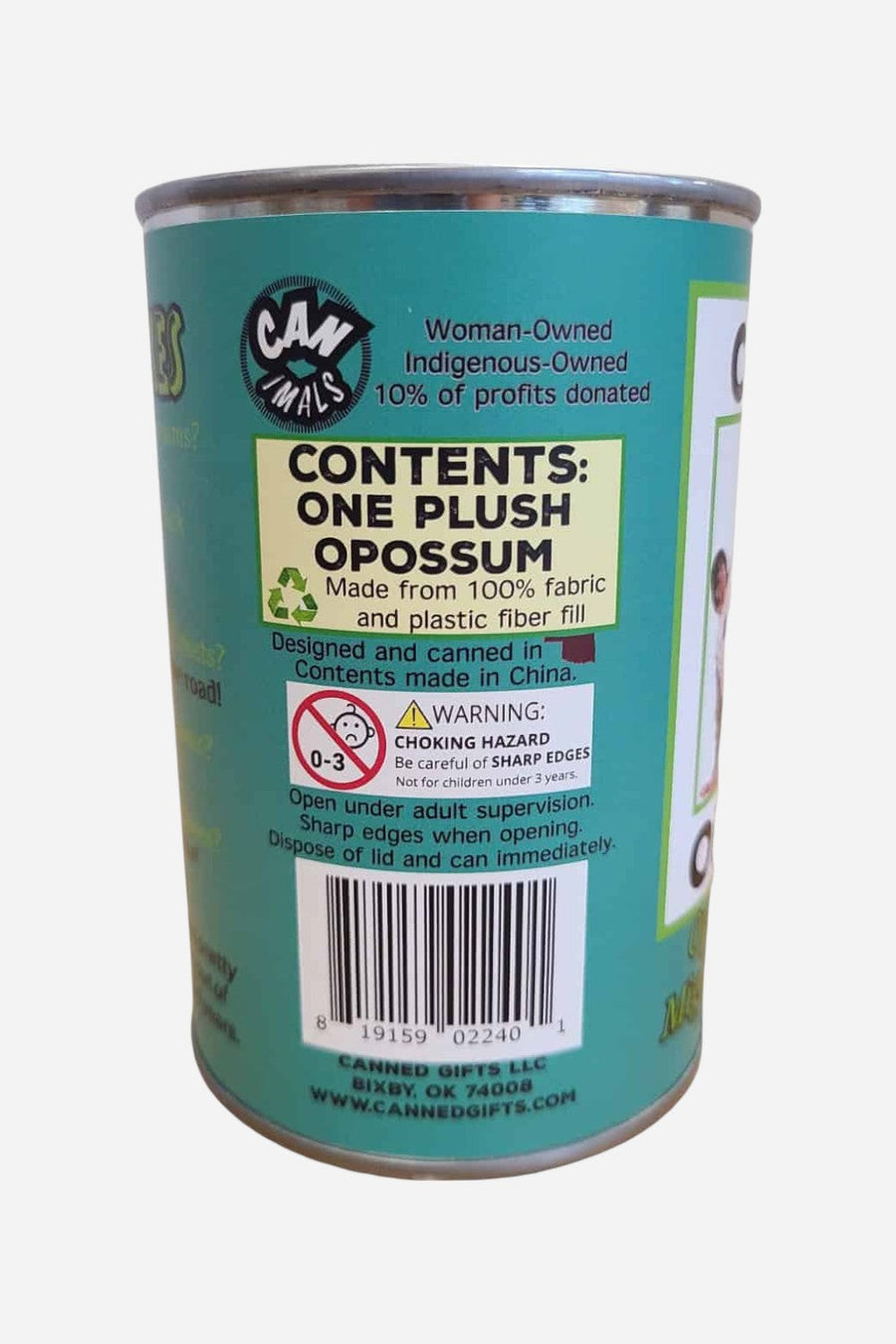 Canned Opossum – flat lay