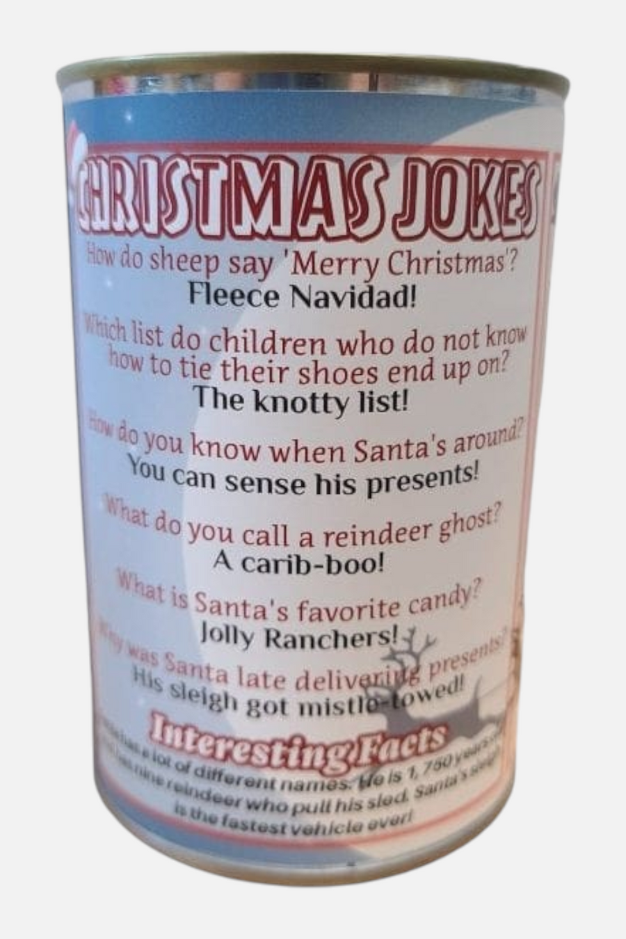 Canned Santa Toy – back view