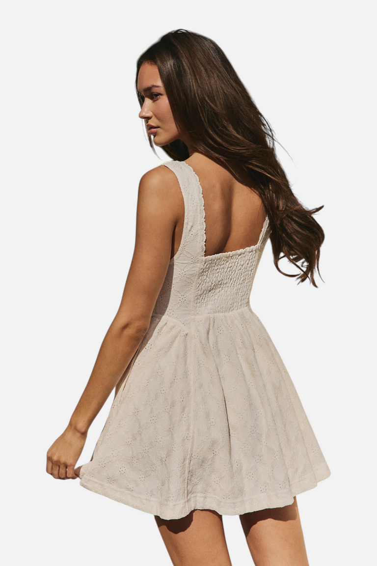 cottage hill mini dress champagne Free People Can’t Help It Mini Dress