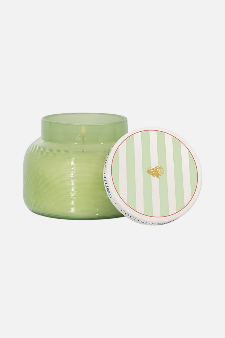 Capri Blue Caffe Signature Petite Candle in Coconut Santal – back view