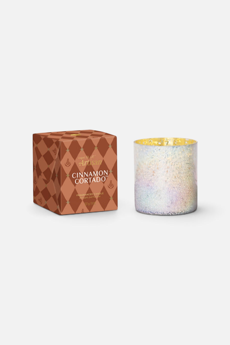 Capri Blue Cinnamon Cortado Artisan Winter Bazaar Boxed Tumbler Candle – front view