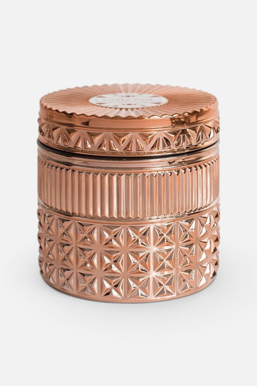 Capri Blue Pink Grapefruit & Prosecco Gilded Muse Faceted 11 OZ Jar Candle – back view