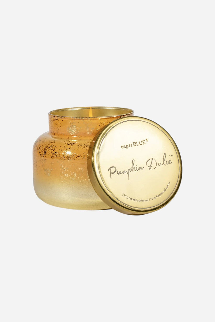 Capri Blue Pumpkin Dulce Glimmer Signature Candle – back view