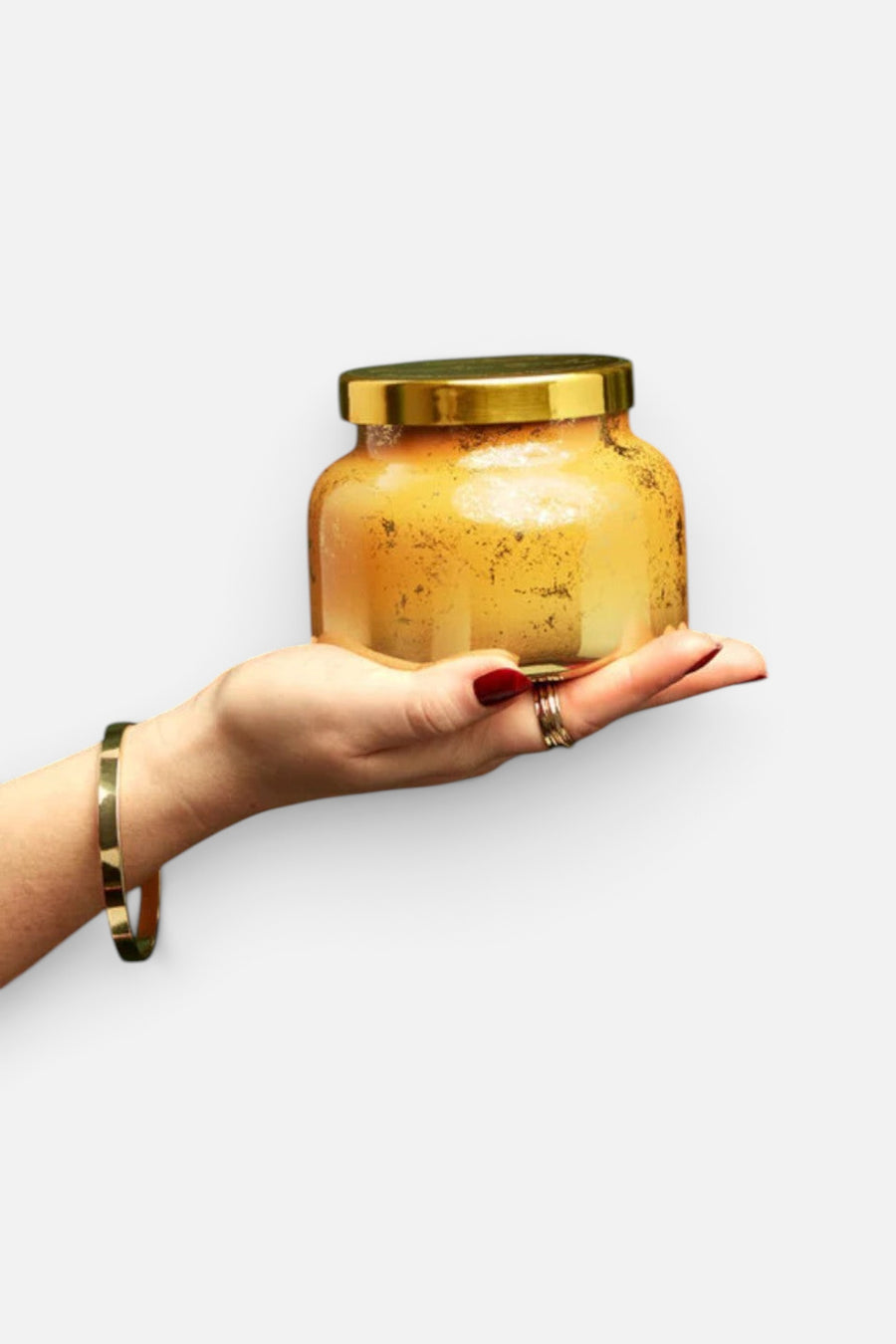 Capri Blue Pumpkin Dulce Glimmer Signature Candle – side view
