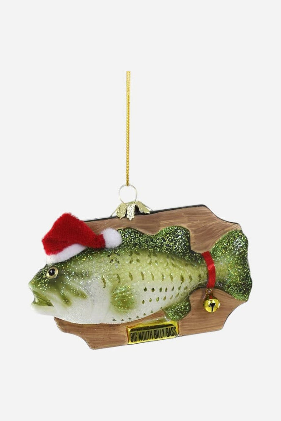 Caroling Fish Ornament – three-quarter view
