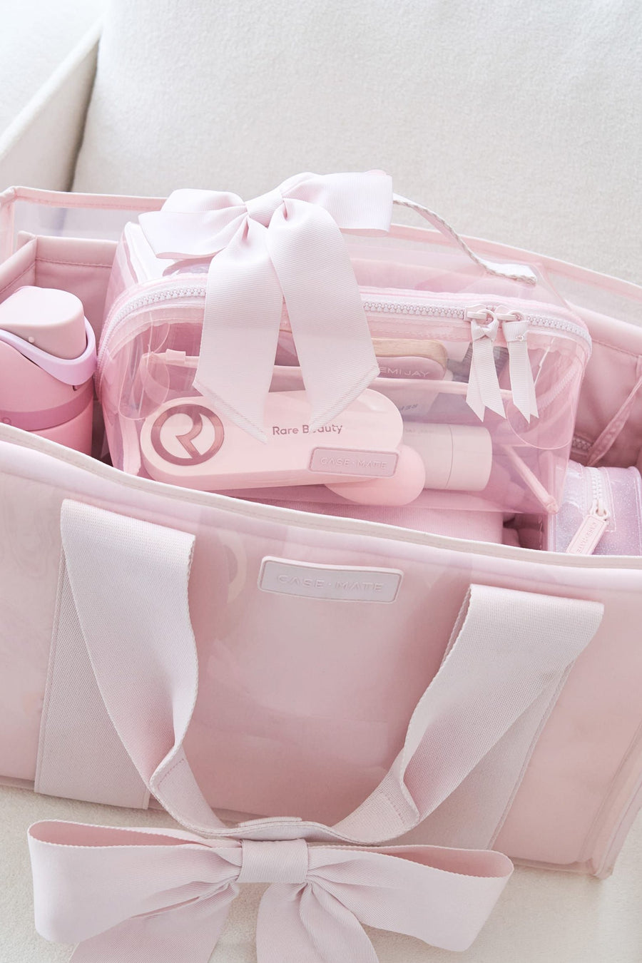 Case-Mate Jelly Cosmetic Bag in Ballet Pink Bow – alternate