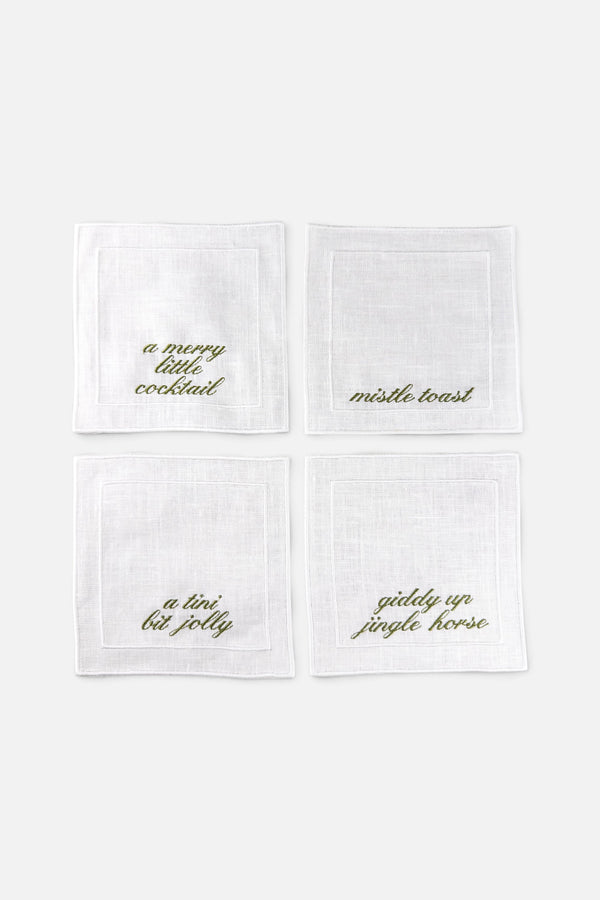 Casey JO Paper Co Christmas Sayings Cocktail Napkins Set of 4