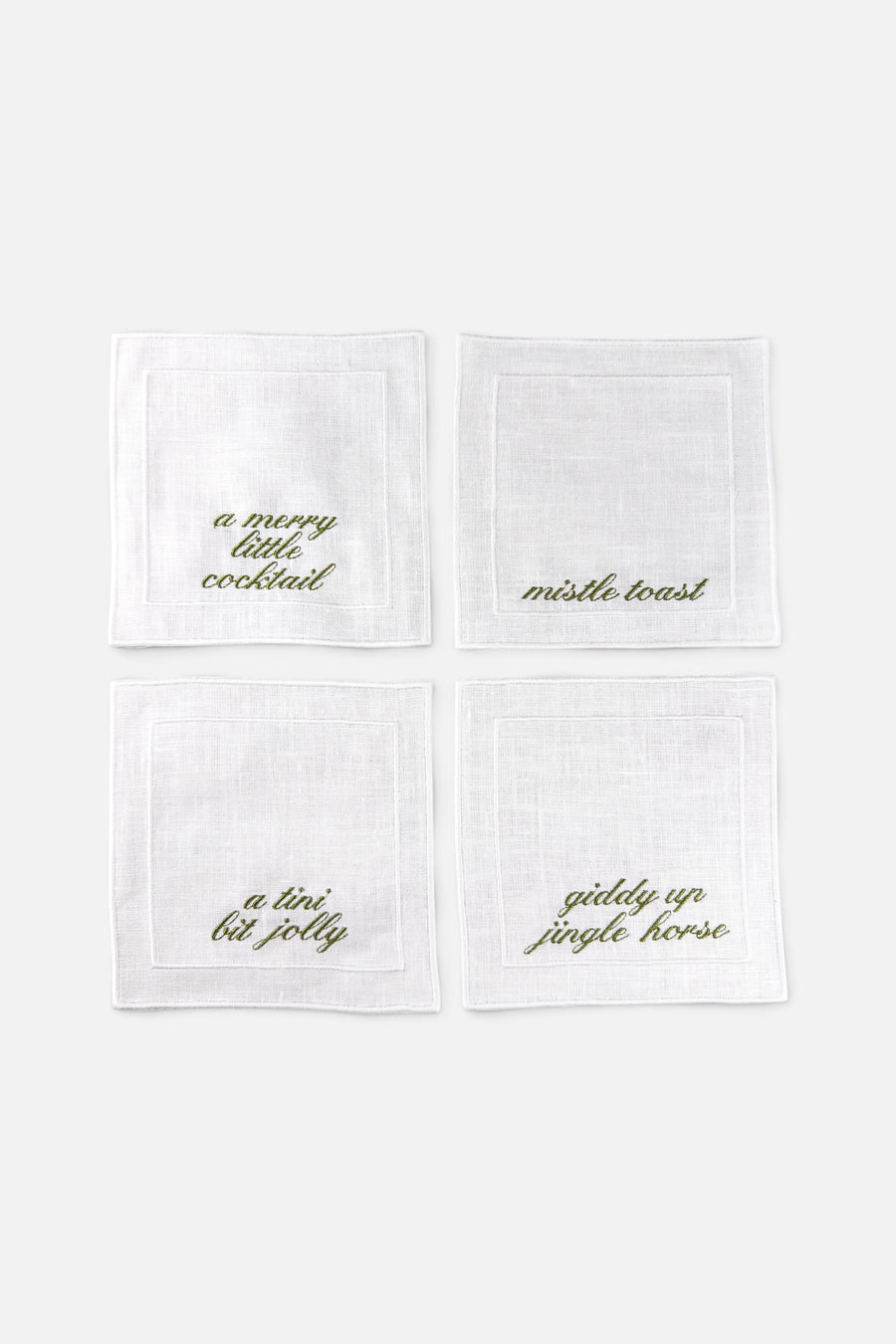 Casey JO Paper Co Christmas Sayings Cocktail Napkins Set of 4 – front view