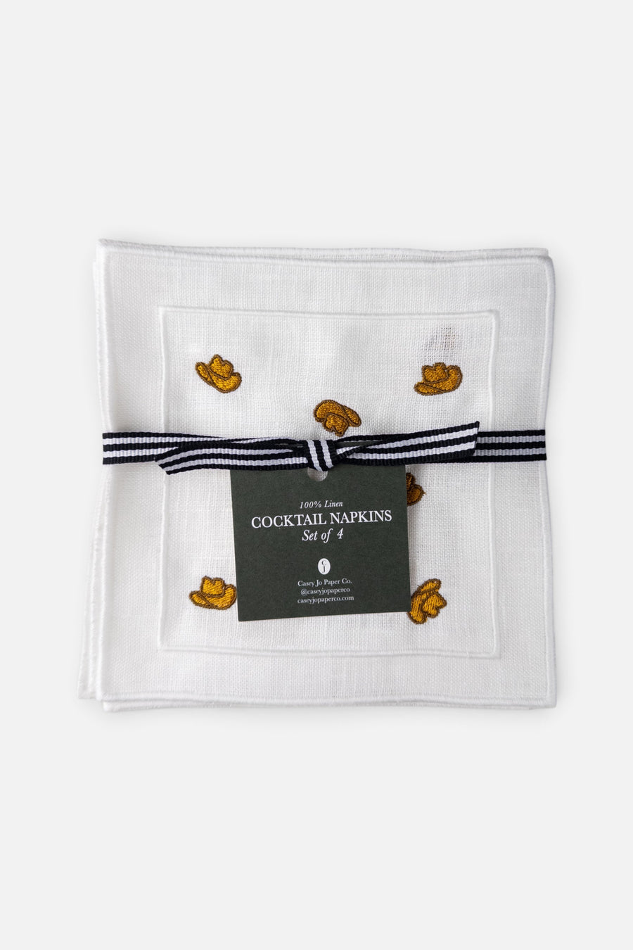 Casey JO Paper Co Cowboy Cocktail Napkins Set of 4 – side view