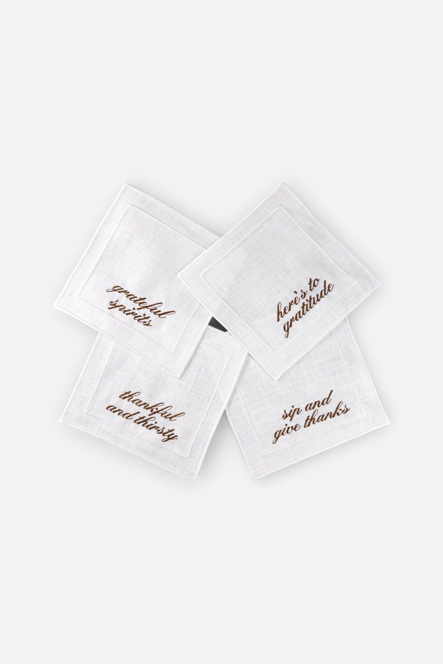Casey JO Paper Co Thanksgiving Sayings Cocktail Napkins Set of 4 – back view