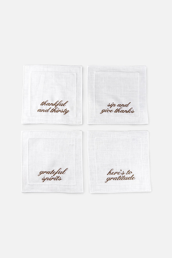 Casey JO Paper Co Thanksgiving Sayings Cocktail Napkins Set of 4