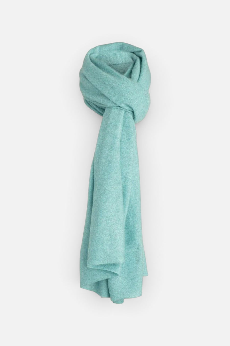 Cashmere Knit Throw/Scarf - Aqua – front view