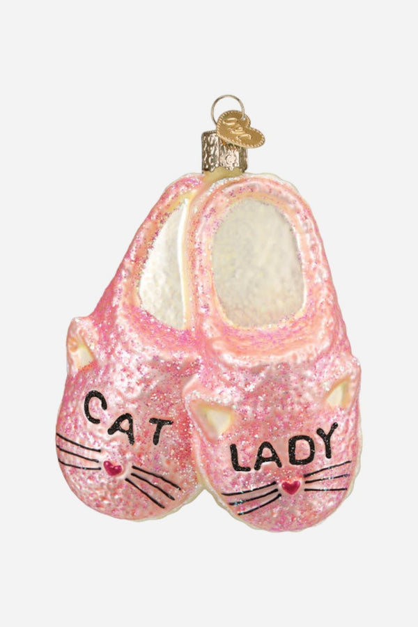Cat Lady Slippers Ornament