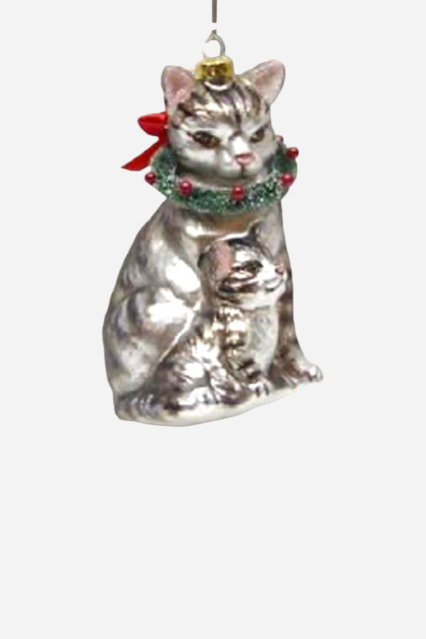 Cat with Kittens Ornament