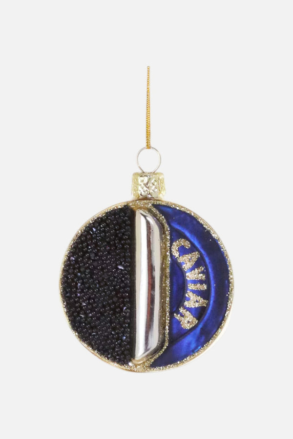 Caviar Blue Tin Ornament