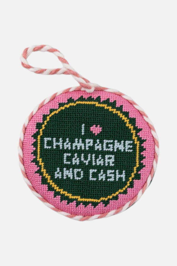 Caviar Cash Needlepoint Ornament