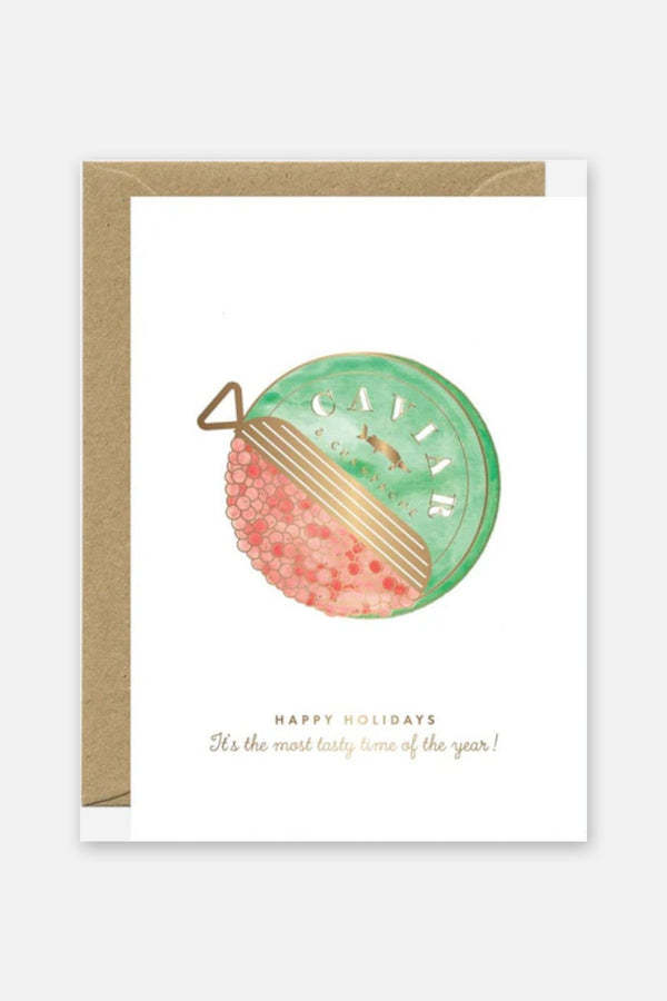 Caviar Christmas Holiday Greeting Card