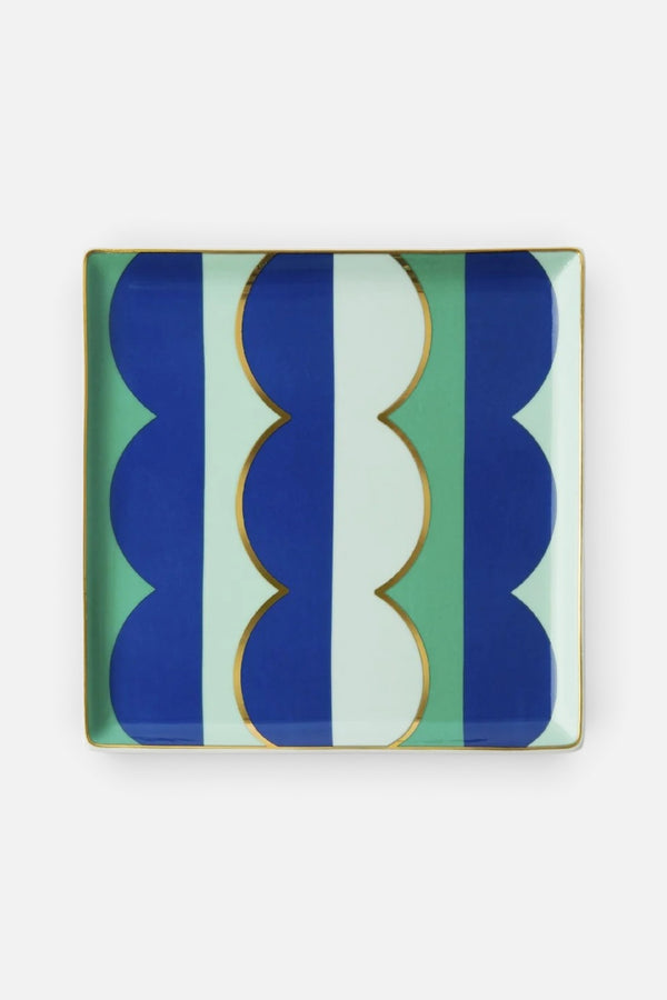 Ceramic Tray Riviera Wave Blue