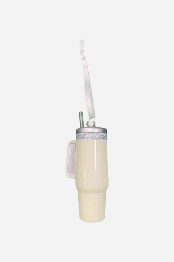 Ceramic Tumbler Ornament in Ivory