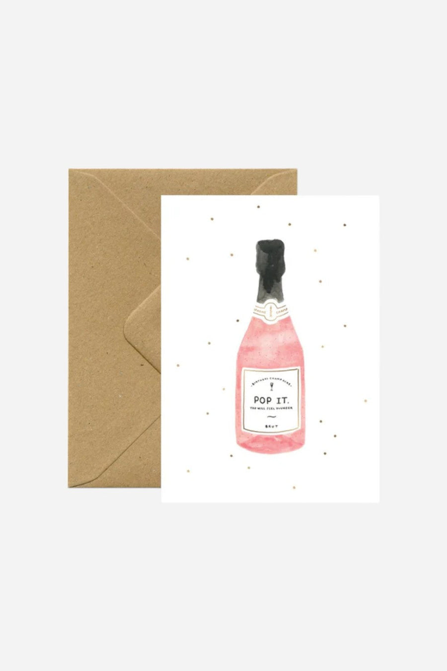 Champagne - Birthday Greeting card – front view
