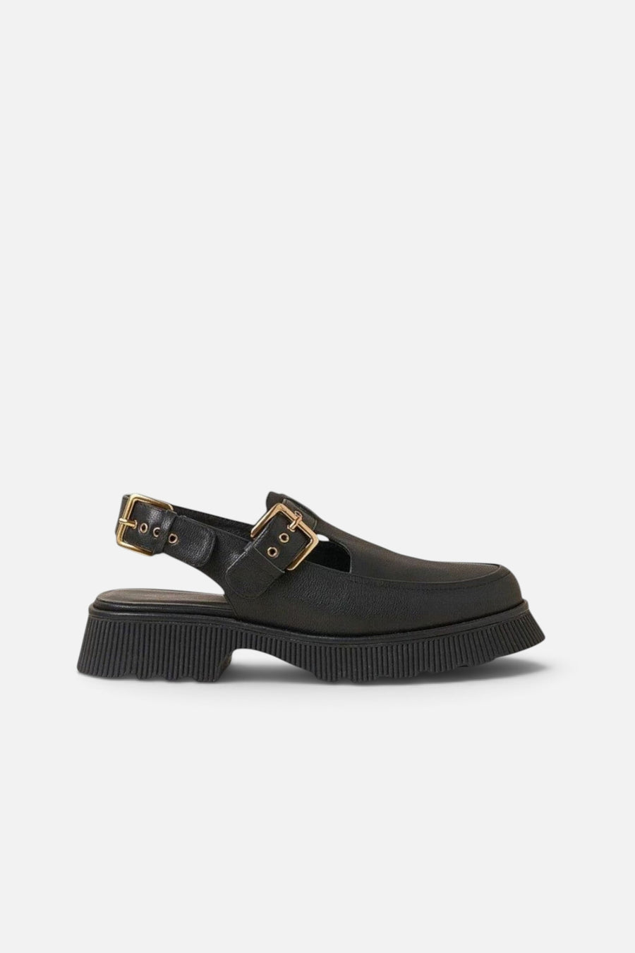 Charlotte Stone Aubrey Slingback Loafer in Black – side view