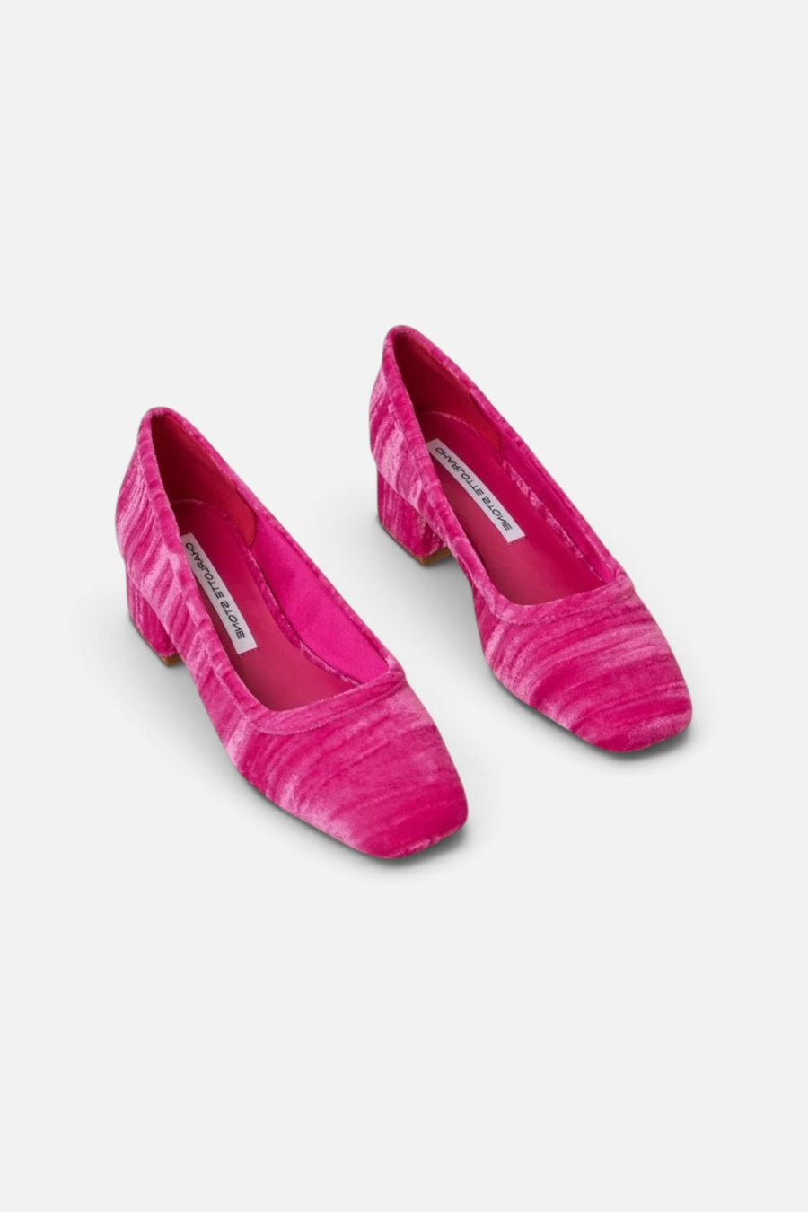 Charlotte Stone Poppie Heel in Fandango Pink – pair