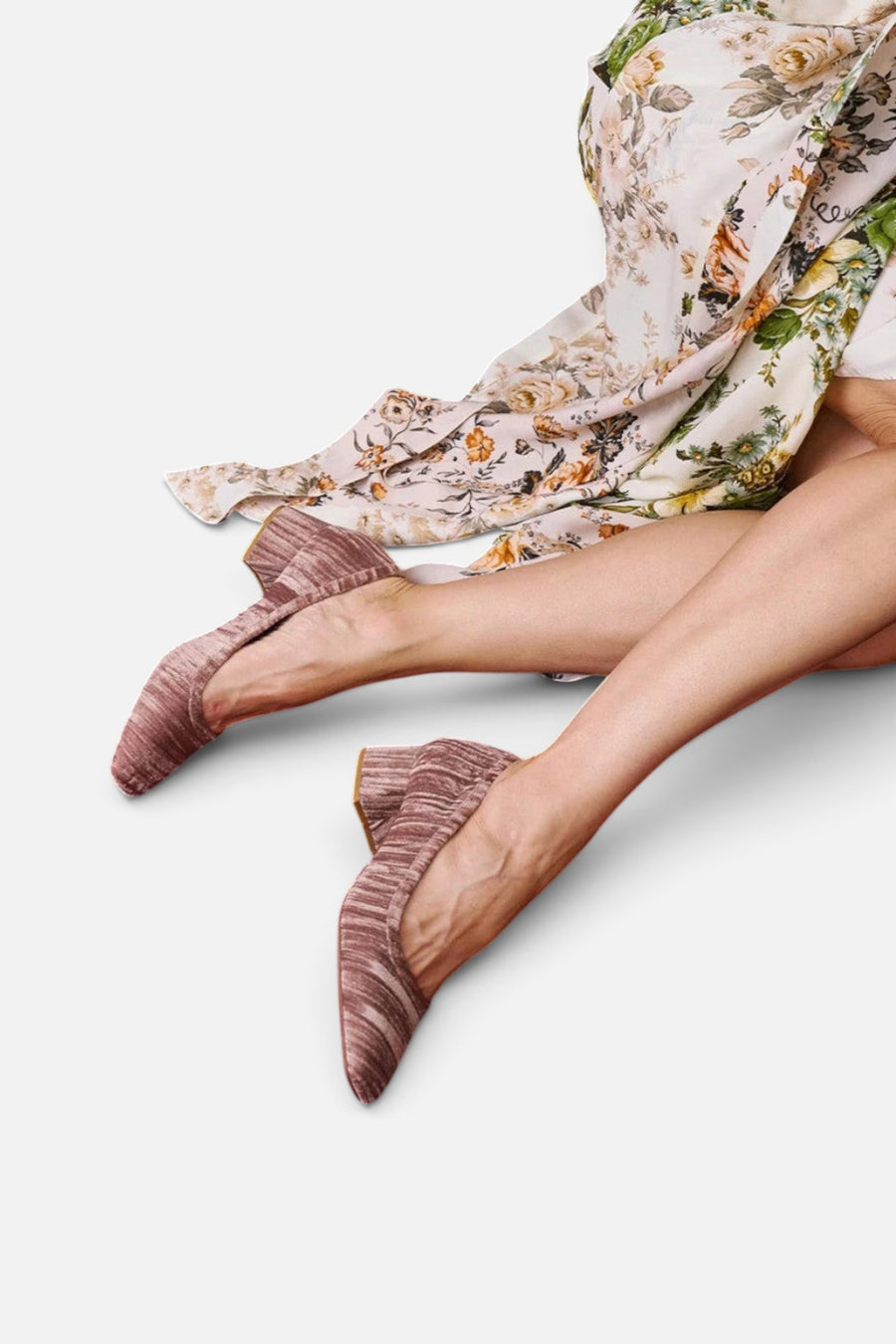 Charlotte Stone Poppie Heel in Fog – side view