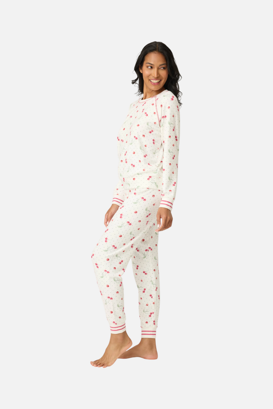 PJ Salvage Cherry Print Peachy PJ Set