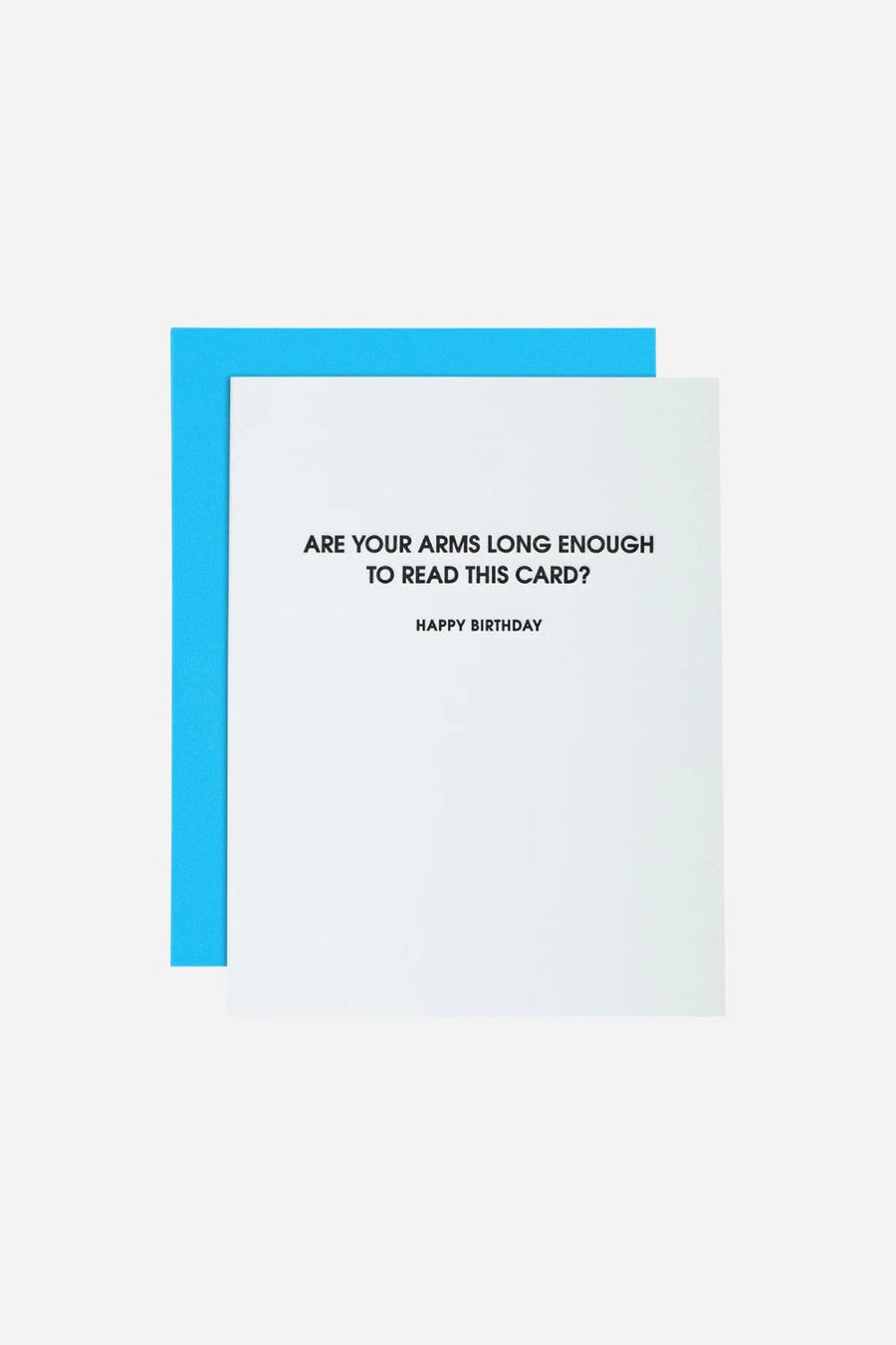 Chez Gagne Are Your Arms Long Enough to Read This Card Letterpress Card – front view