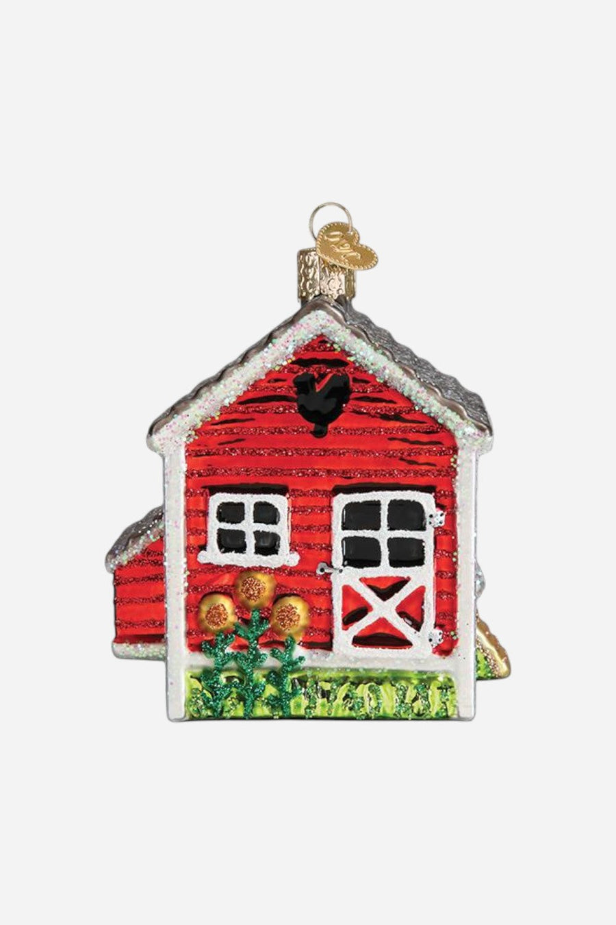 Chicken Coop Ornament – side view