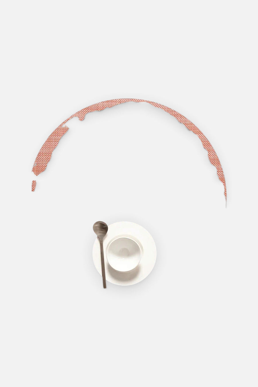 Chilewich Mini Basketweave Round Tablemat In Clay – front view