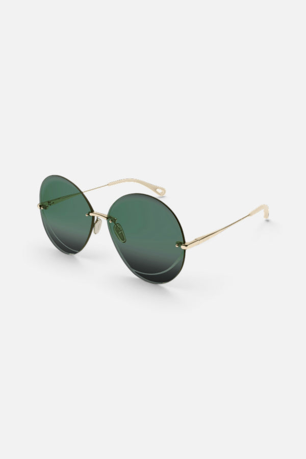 Chloe Round Frame Sunglasses, Blue