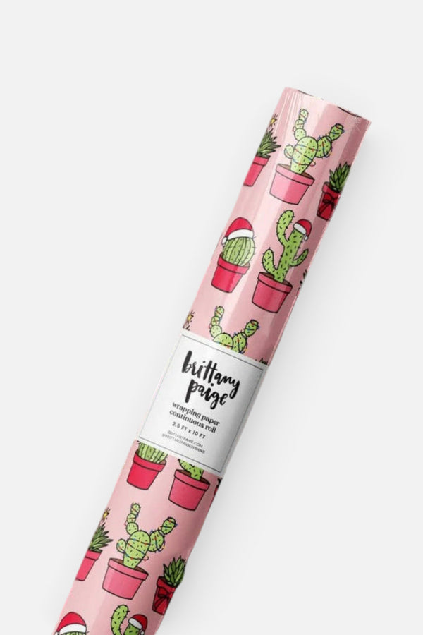 Christmas Cactus & Plants Wrapping Paper