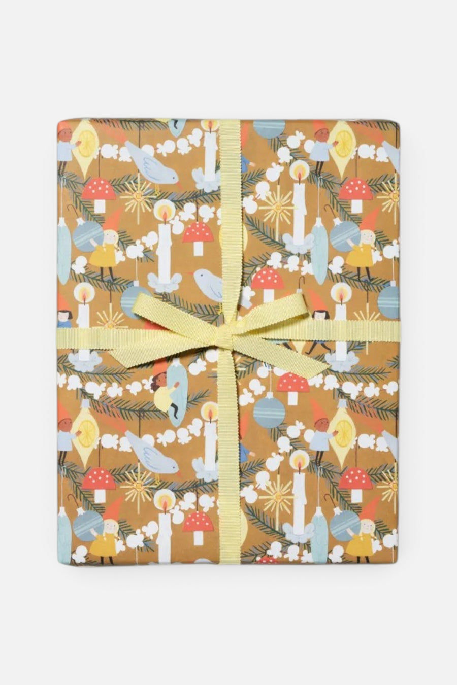 Christmas Elves Wrapping Paper – front view