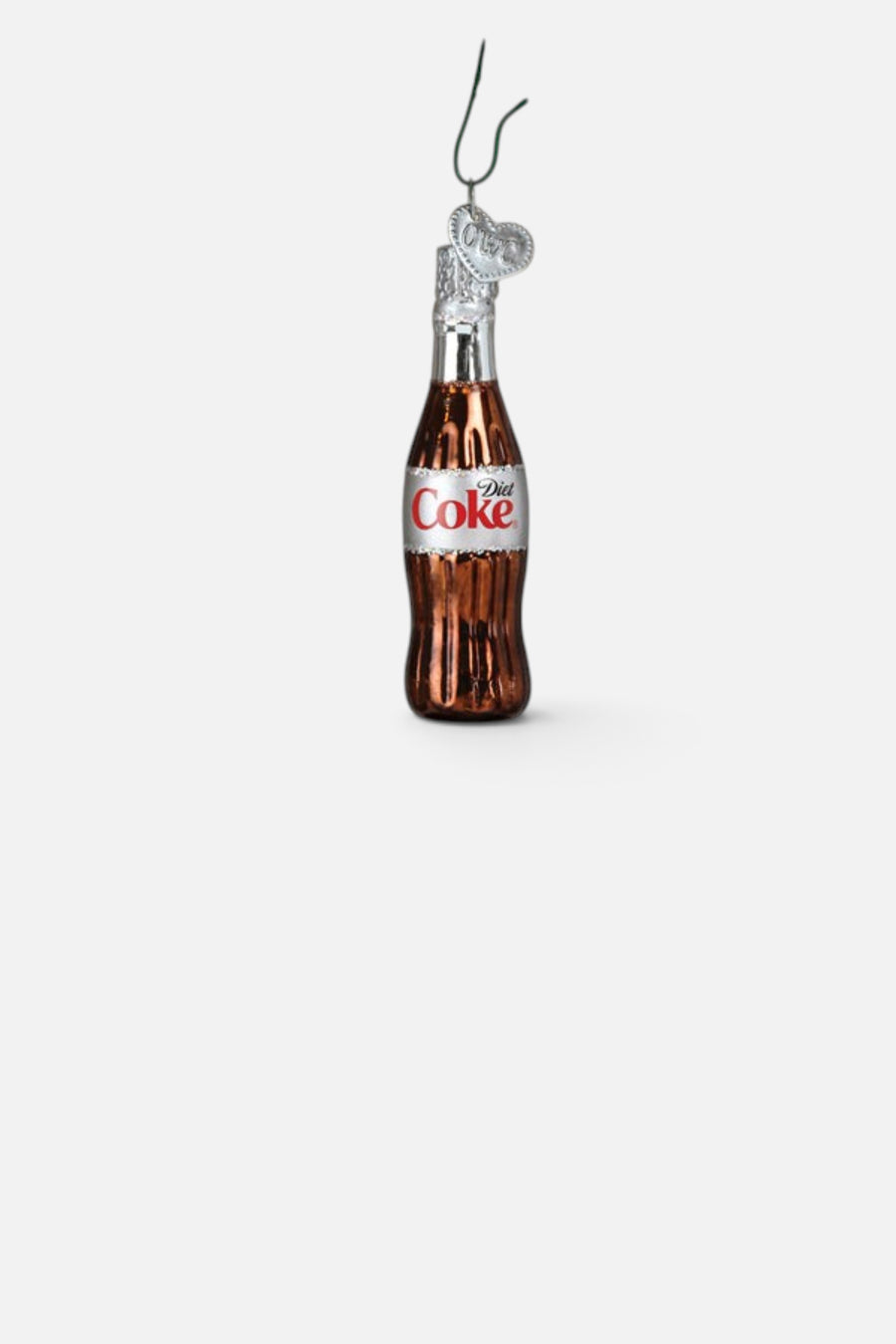 Christmas Mini Diet Coke Bottle Ornament – detail