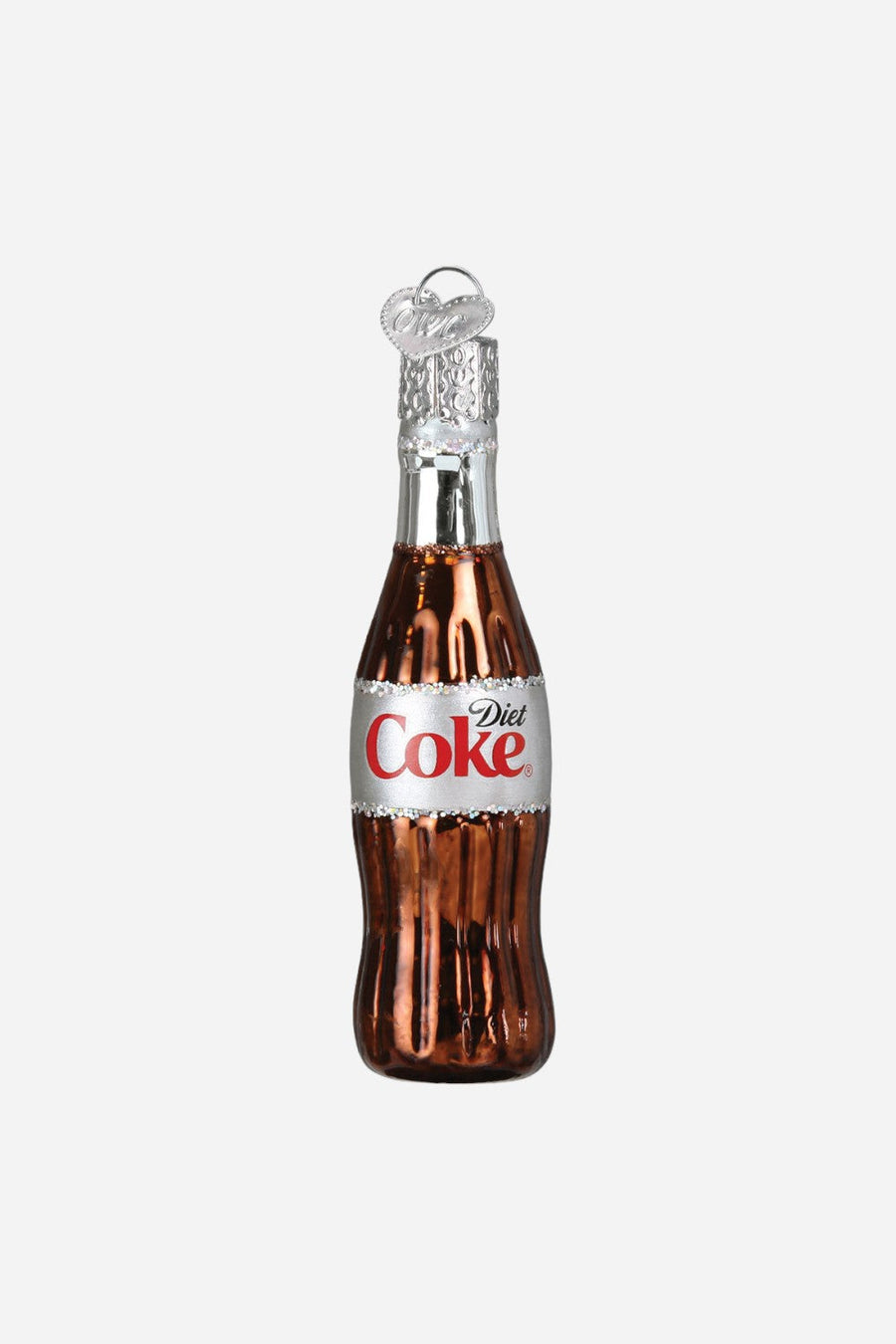 Christmas Mini Diet Coke Bottle Ornament – front view