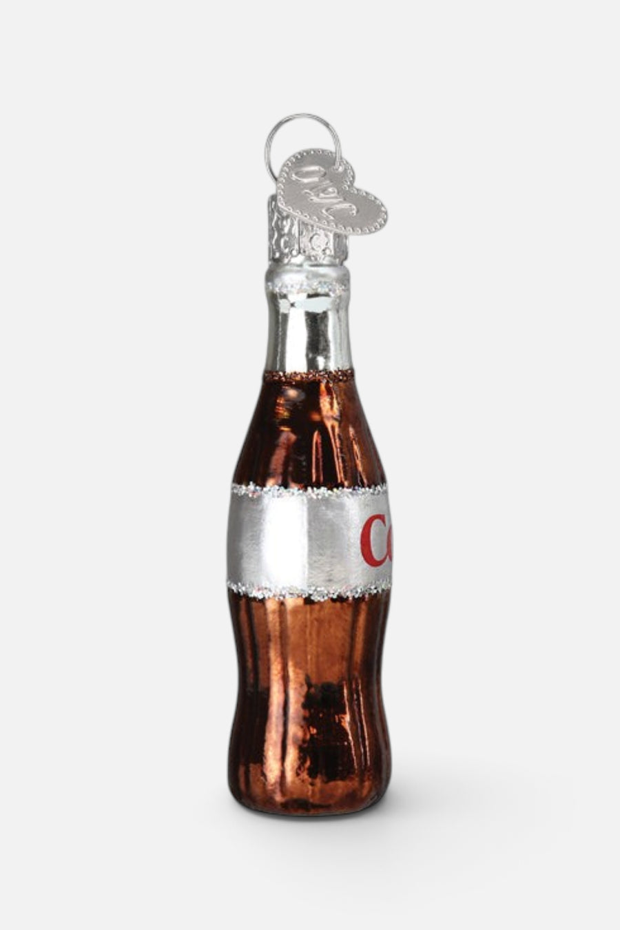 Christmas Mini Diet Coke Bottle Ornament – side view