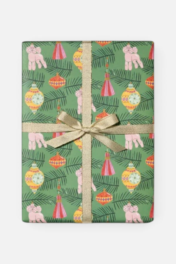 Christmas Poodle Wrapping Paper