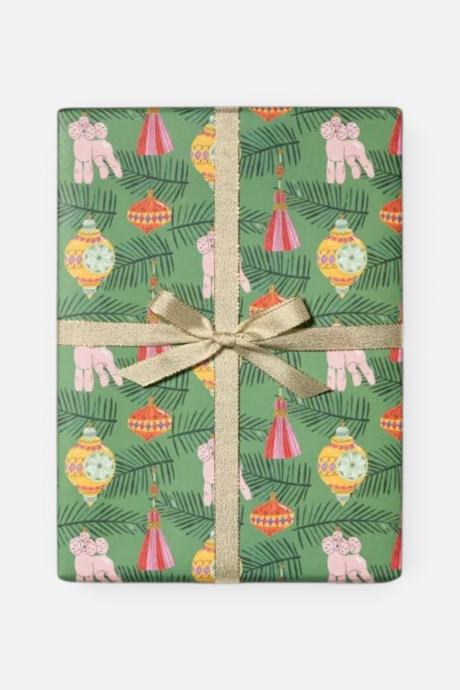 Christmas Poodle Wrapping Paper – front view