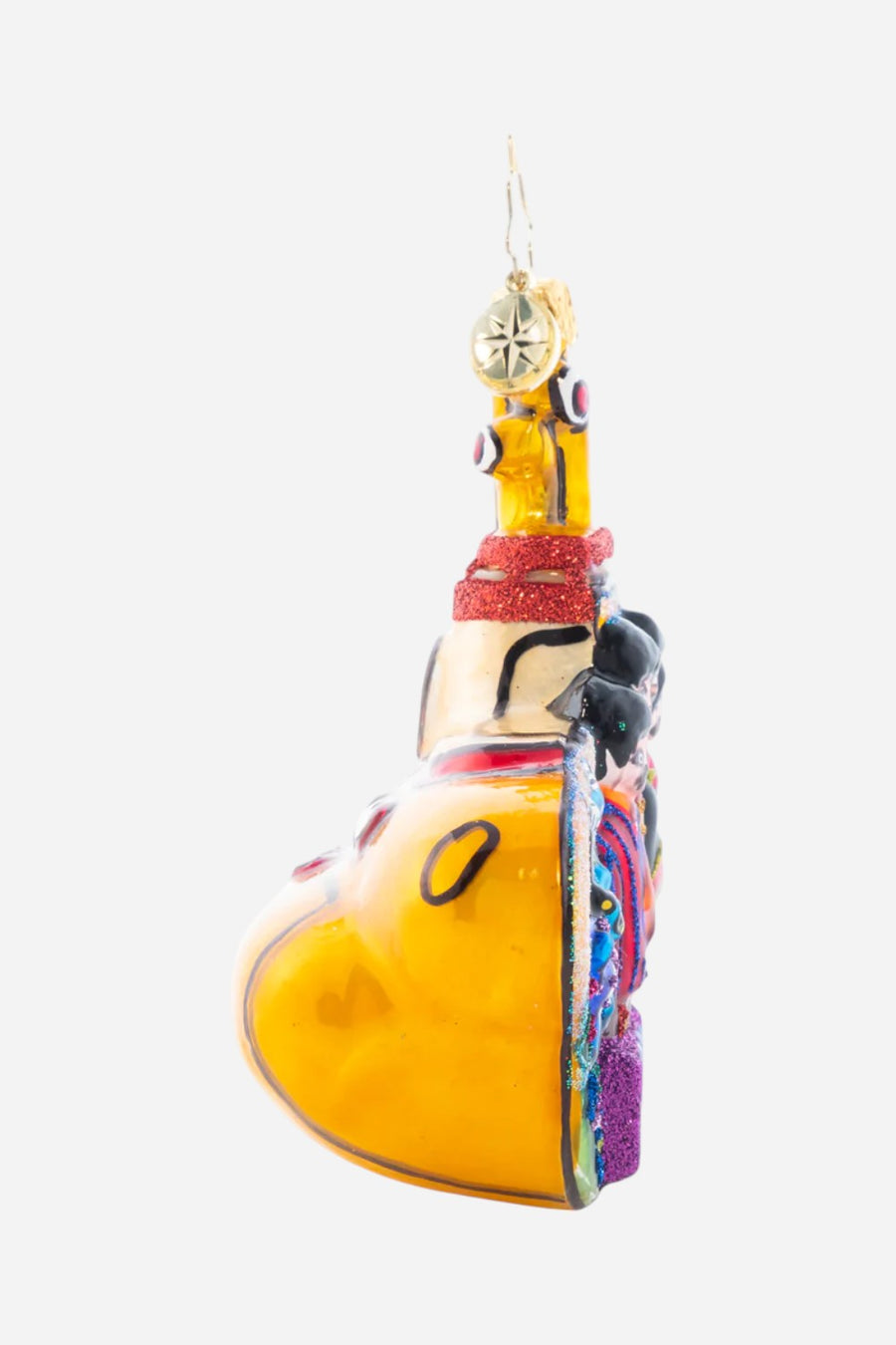 Christopher Radko All Aboard Submarine Ornament – side view