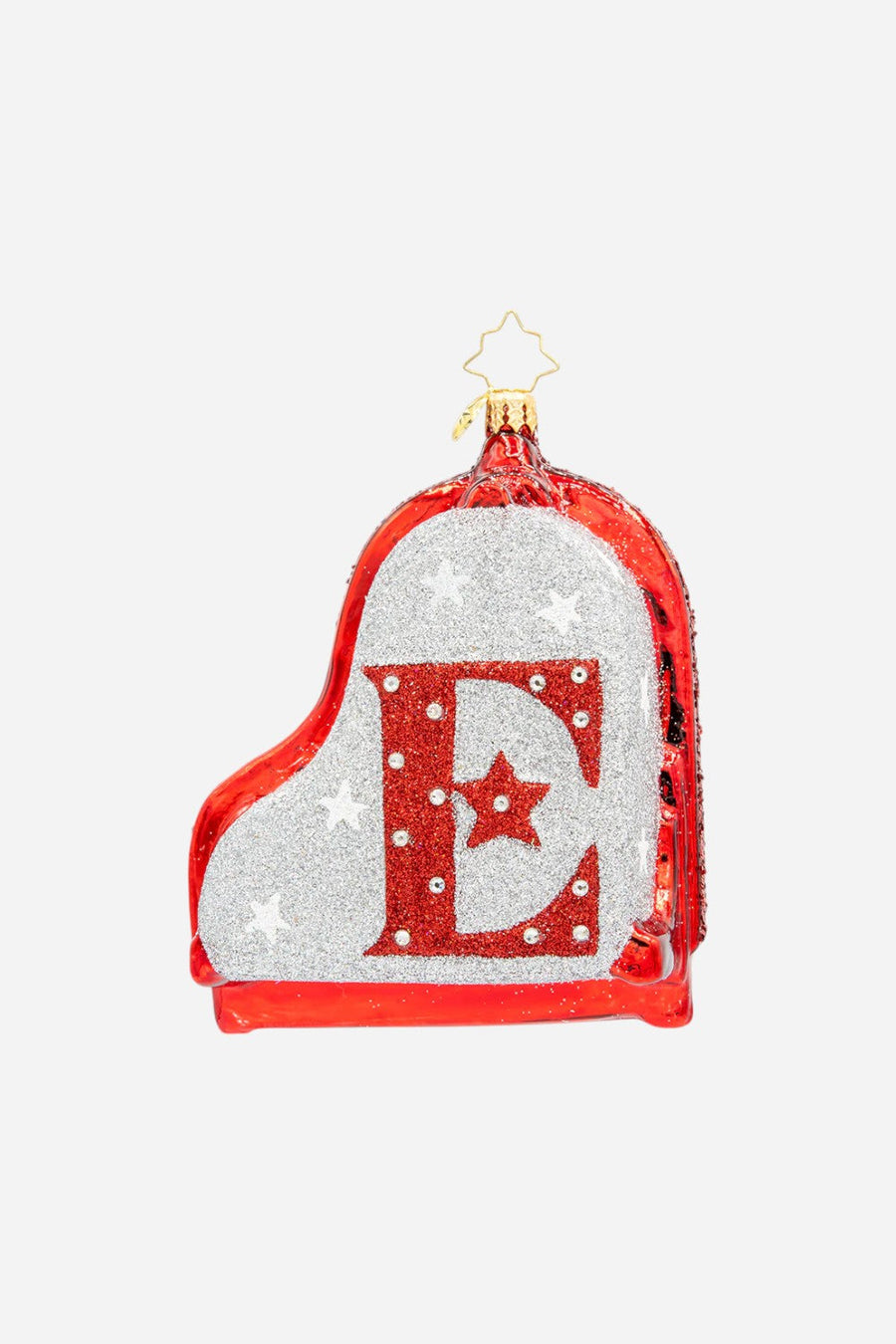 Christopher Radko Elton's Red Piano Ornament – back view