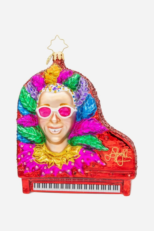 Christopher Radko Elton's Red Piano Ornament